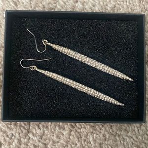 Gold earrings with CZs
